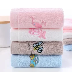 Soft Children Cotton Small Square Towel 25*25cm Cartoon Embroidery Baby Hook Towel Children Face Towel Gift