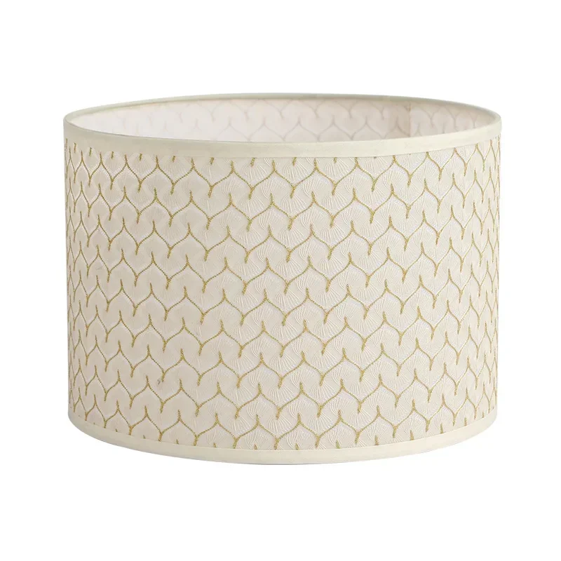 Nordic Cloth Metal Lamp Shade Home Decoration E27 Fabric Linen Metal Desk Lamp Cloth Lampshade 14/22/25cm Height