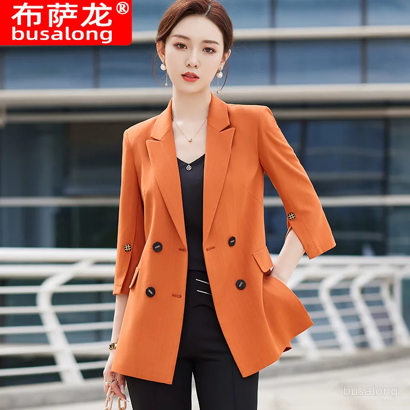 Business Wear Suit Women's Clothing 2023 Spring New Temperament Goddess Style Small Business Suit Coat Formal Suit Work Clothes