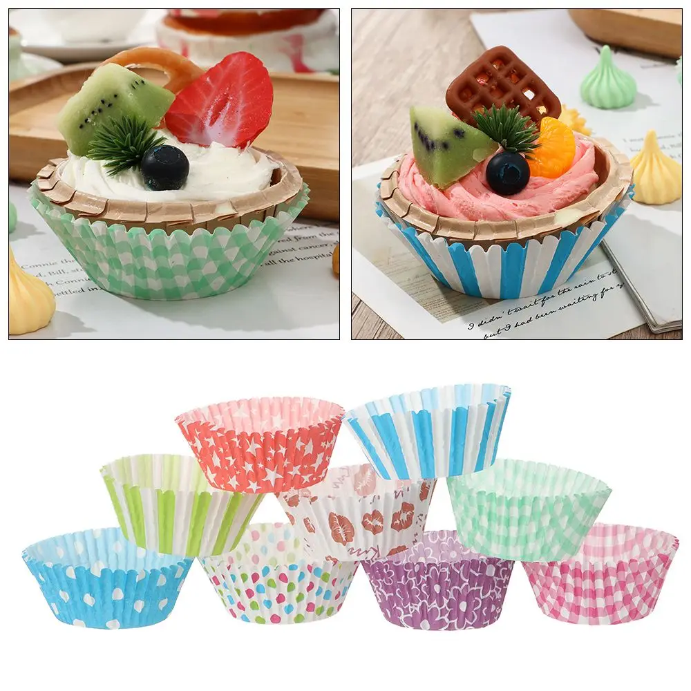 100Pcs CupCake Cake Mold Baking Tools Oil Proof Paper Holder Muffin Box Cup Case Party Tray Cake Decorating Party Supplies