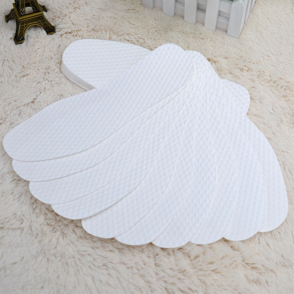 

10 Pairs Disposable Breathable Insoles Odor Pads Shoe Dehumidifier Women Arch Support Protection High