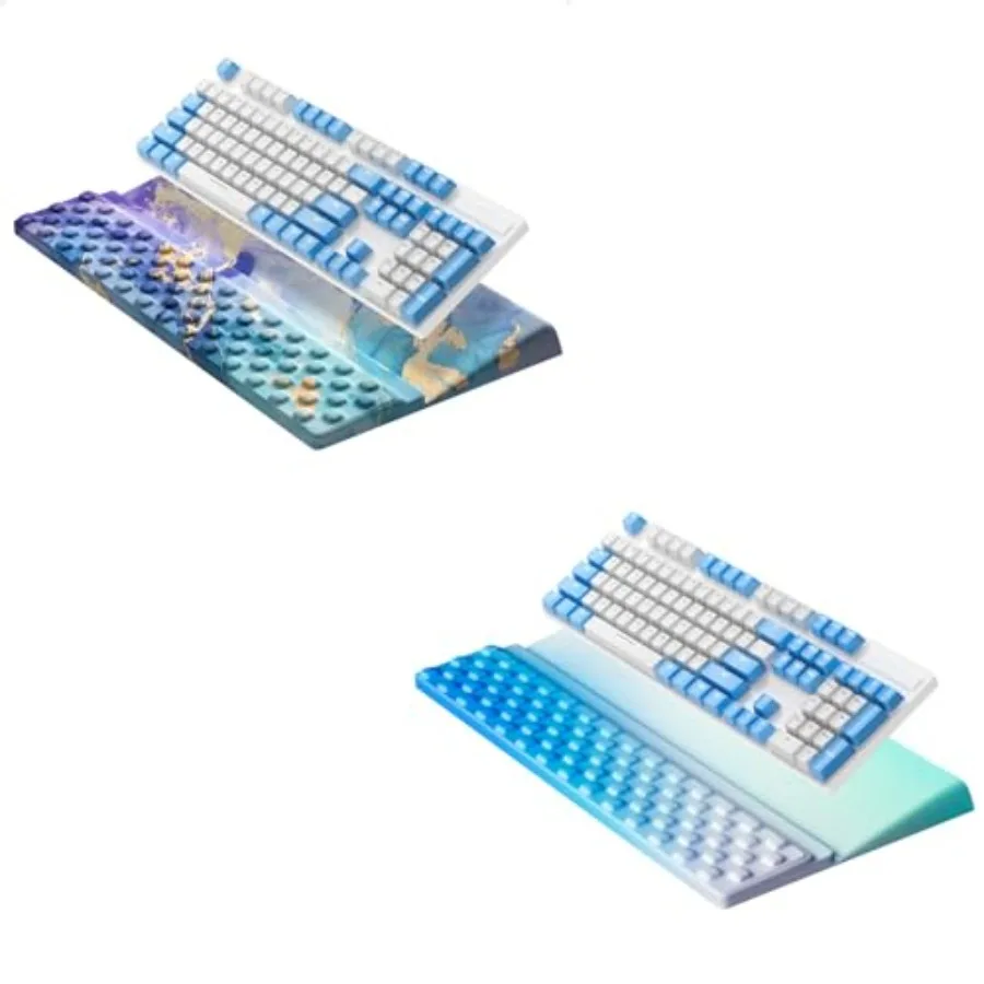 Ergonomic Keyboard Wrist Rest Pad Blue Series for Office Gaming