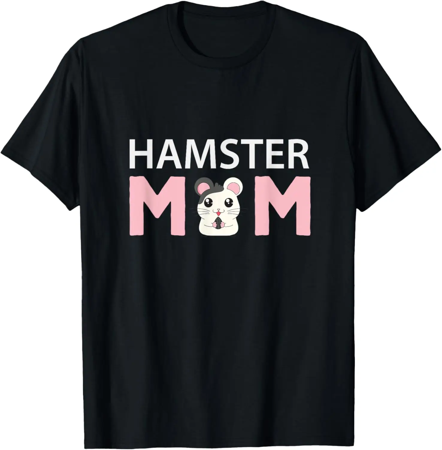 Hamster Mom Cute Cartoon Graphic Tee Funny Pet Lover Gift Short Sleeve T-Shirt