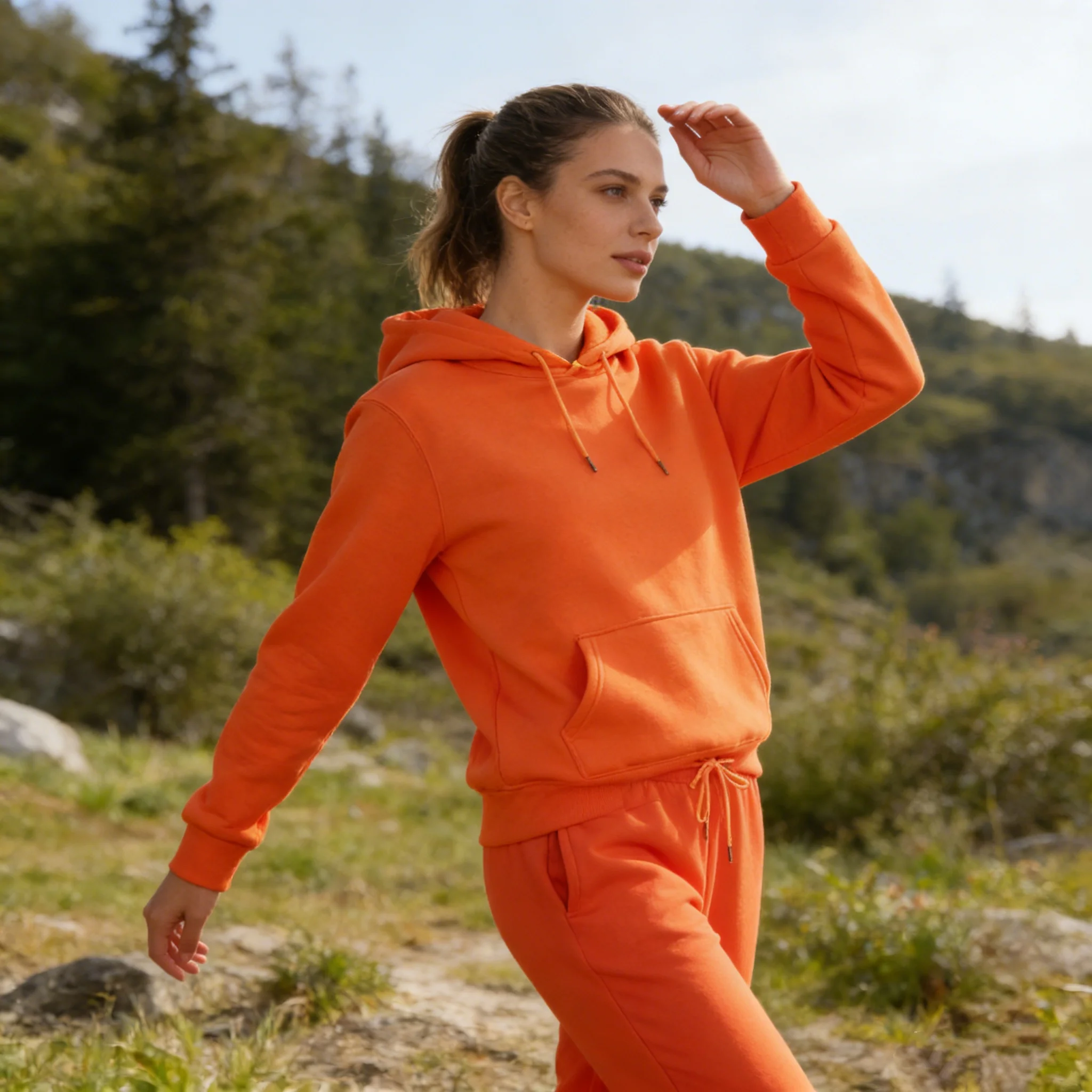 2025 Korean women's set hooded sweatshirt for autumn and winter, sports pants for comfort, women's set 2-piece set for women