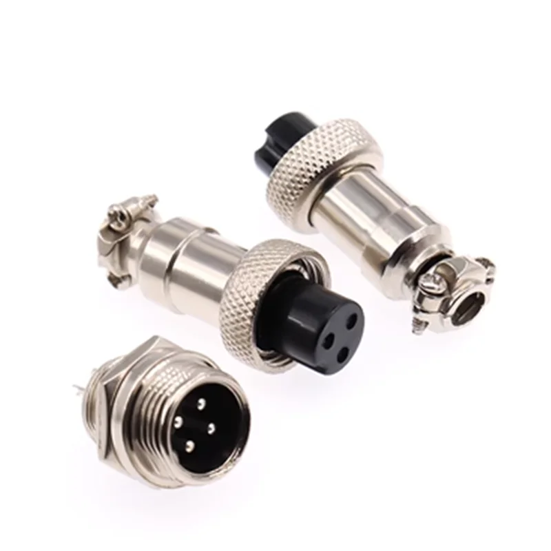 1Set GX12 2/3/4/5/6Pin Male + Female 12mm Docking Aviation Socket Plug Wire Panel Connector