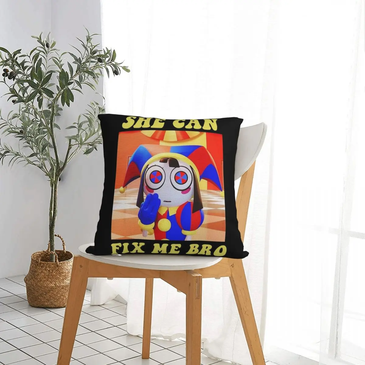 The Amazing Digital Circus Pomni Pillow Cases Cushion Covers Awesome Polyester Decorative Pillowcover for Bed 18