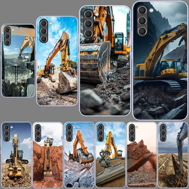 Construction Machinery Excavator Phone Case for Samsung A54 A14 A24 A34 A17 A37 A57 A55 A35 A25 A15 A13 A23 A33 A53 A07 A05S A04