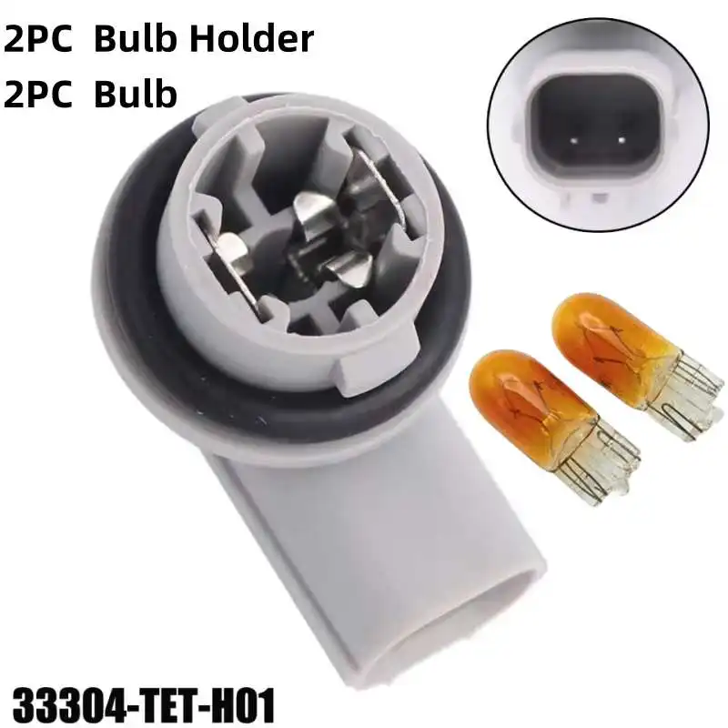 Side Marker Light Lamp Bulb Holder And Light Bulb For Honda Civic2016 2017 2018 2019 2020 2021 33304-TET-H01 Car Set Accessories