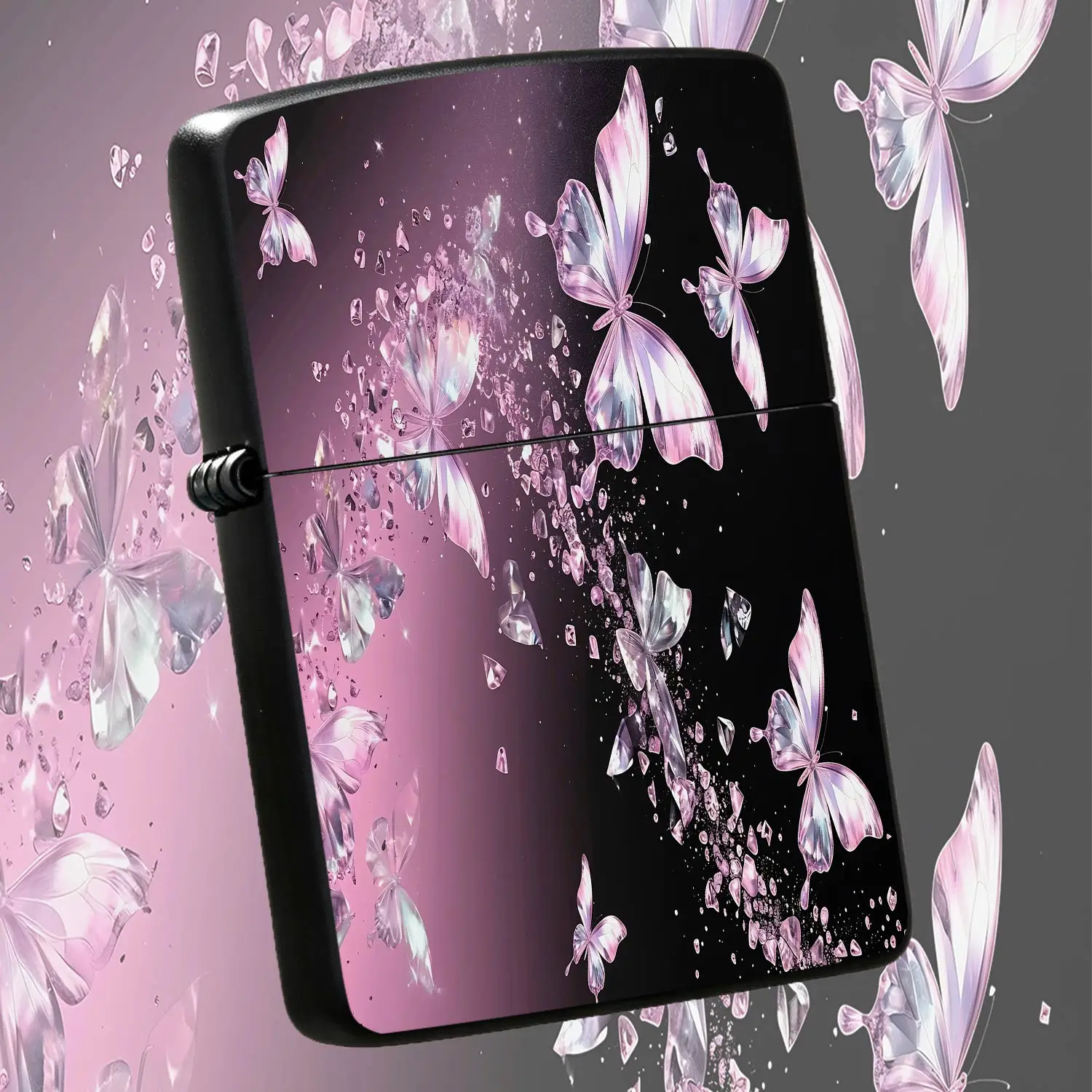 Elegant Pink Crystaldecorative Lighter, Romantic Glowing Flying Diamondornament, Exquisite Dreamy Aesthetic Accessory, Suitable For All Daily Scenarios, Thoughtful Pretty Gift For Family And Friends, Delicate Shiny Arti A Humorous And Inter