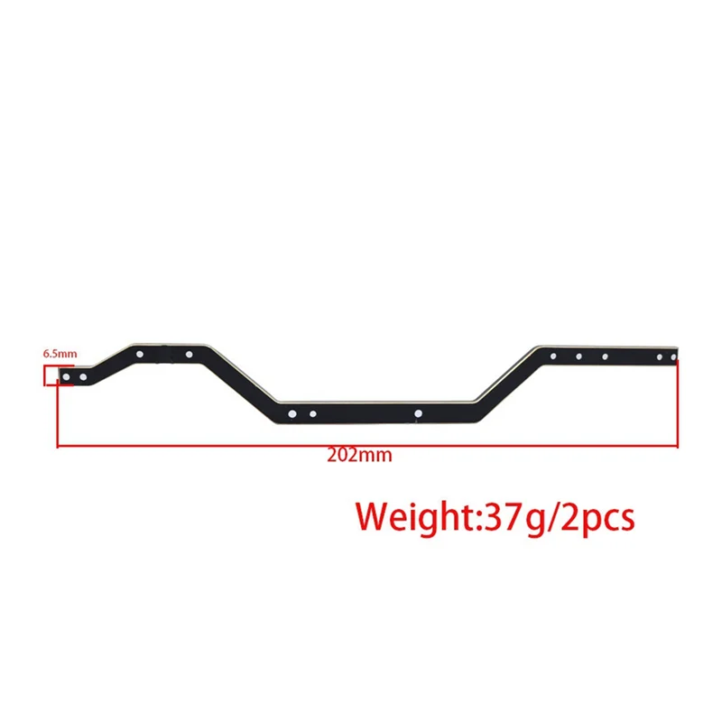 2Pcs 37G Brass Chassis Beam Girder Side Frame Chassis for TRX4M 1/18 RC Crawler Car Upgrade Parts Accessories