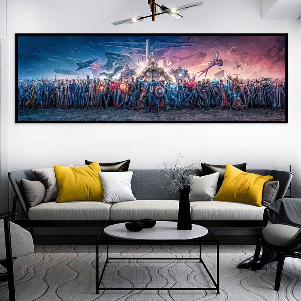 Marvel Movie All Heroes Avengers Alliance Canvas Wall Art Posters Modern Home Decor Room Painting Print Mural Living Room