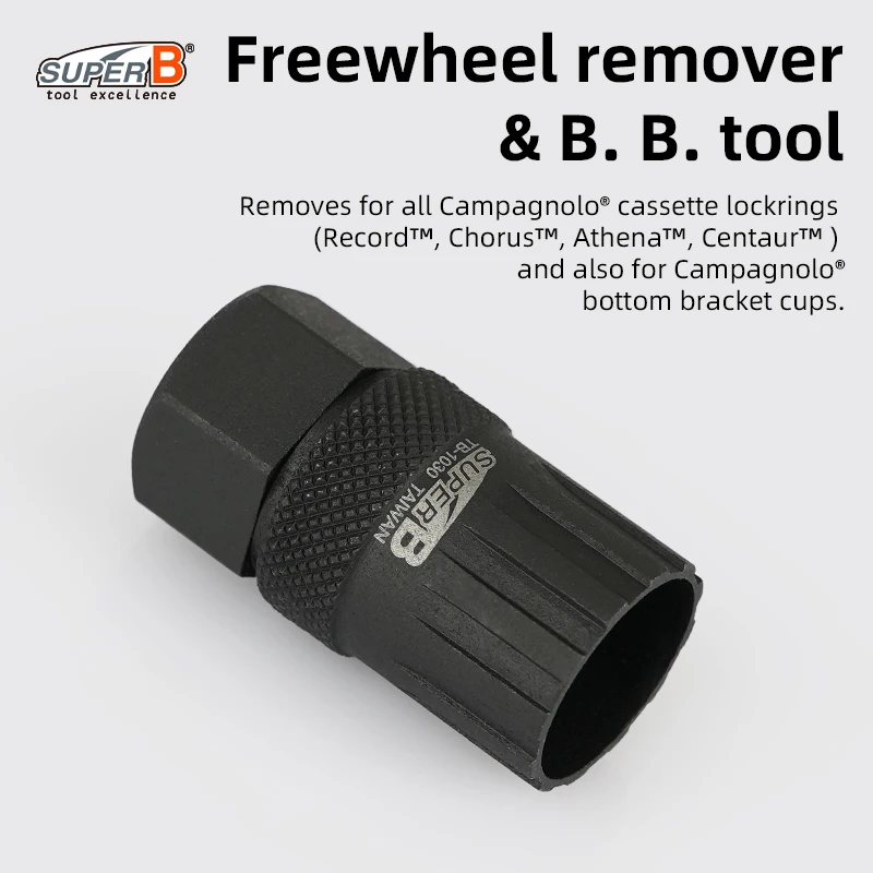 

Super B Freewheel Remover & B. B. Tool Bicycle Repair Tool Use with a 1/2" Dr. Ratchet Wrench and a 21 mm Wrench