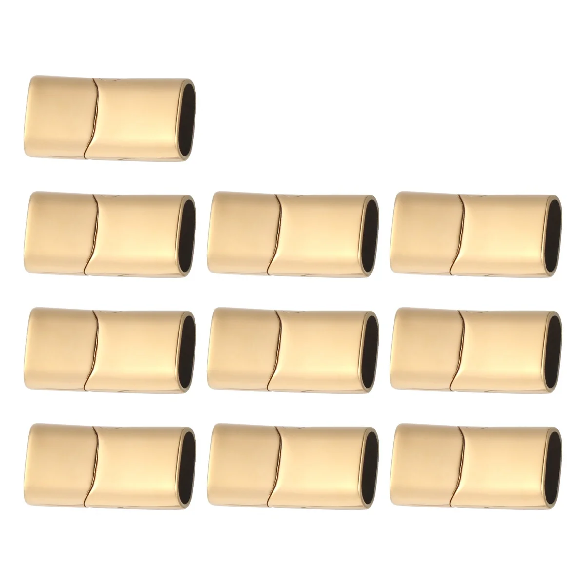 

10 pcs Stainless Steel Magnetic Buckle 316 Snap Hook For Bracelet Necklace Strap Cord End Closure Clasp Converter