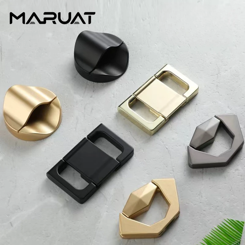 

Zinc Alloy Gold Furniture Handle Solid Cabinet Pulls Drawer Knobs Kitchen Door Cupboard Handle Pulls Modern Furniture Hardware