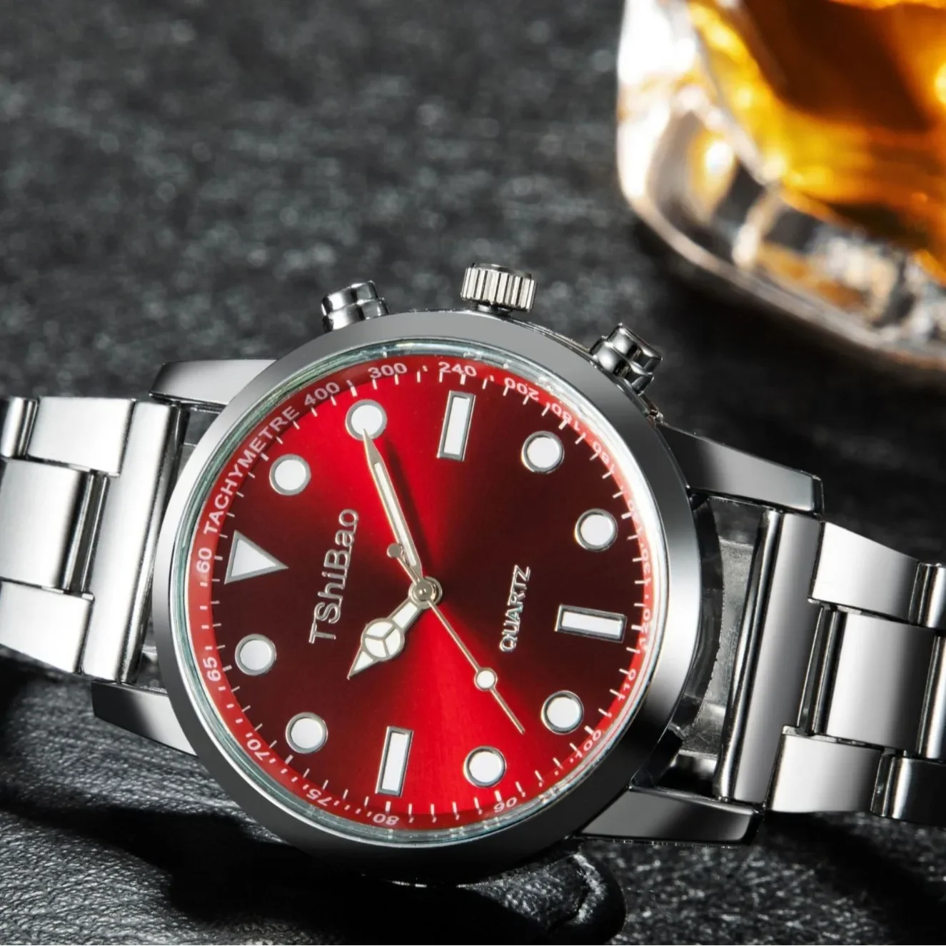 유행 남자 비즈니스 시계 한국어 버전 패션 트렌드 간단한 남자 여자 학생 럭셔리 석영 손목 시계