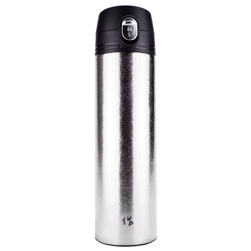 Pure titanium double-layer thermal insulation and cold-keeping cup, gift lettering and fresh-keeping tea car cup elders