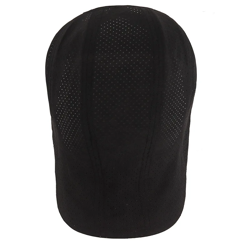 Béret de protection solaire extérieur réglable pour hommes et femmes, chapeau respirant, casquette d\'été, noir, fête de la mode