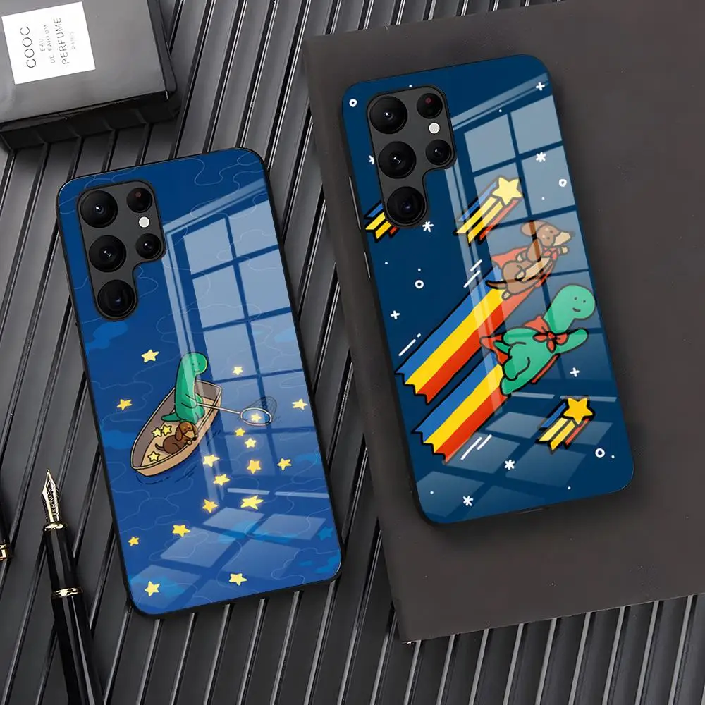 Cartoon Joguman Studio Phone Case For Samsung A25 A13 A33 5G A54 A36 A35 A56 A52 A14 Shockproof Glass Cover