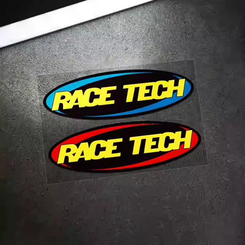 2x Car Styling Sticker for Sponsor Race Tech Twisted Teeth Shock Absorber Modified Decal Motor Front Shock Graphics