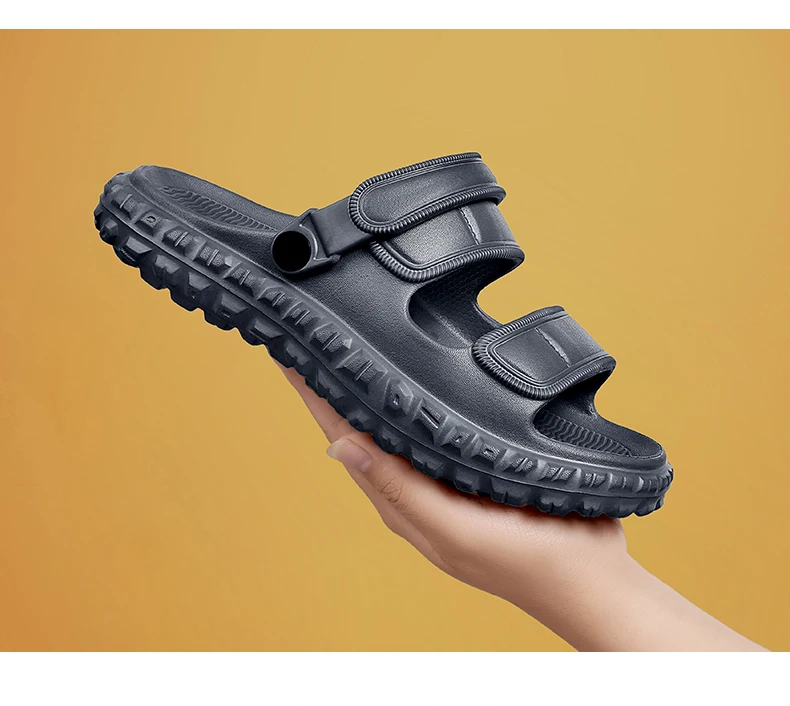 Sommerliche Übergrößen-Herrensandalen: Outdoor-Freizeitschuhe, Leder-Gartenschuhe, Rutschfeste Römerschuhe, Strand-Flip-Flops – Detail 24