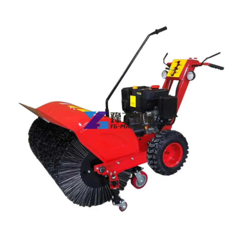 Snow Sweeper Gasoline Power Artificial Grass Cleaning Equipment Snow Sweeping Machine