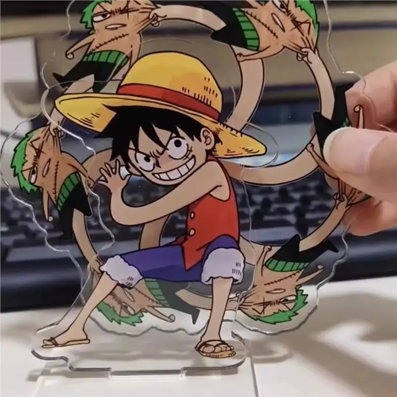 

Cartoon One Piece Monkey D. Luffy Acrylic Rotating Standing Card Anime Peripherals Desktop Ornament Decoration Creative Gifts