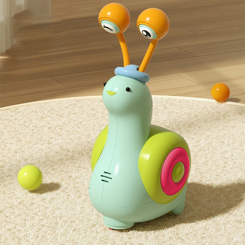 

Crawling Snail Baby Toy Walking Snail Early Learning Educational Interactive Light Up Crawling Moving Toddler Toys for Kids Boys