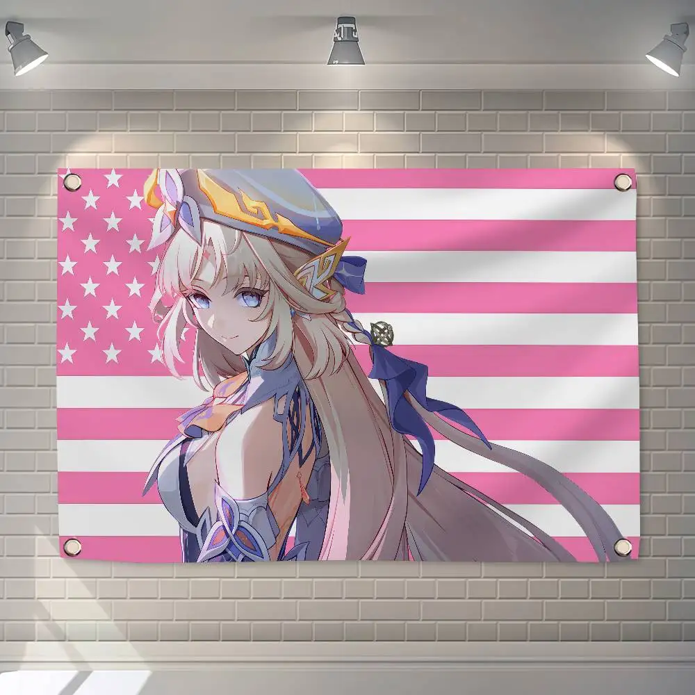 Genshin Impact Nicole America 150x200cm 60x90cm Flag Decoration Outdoor Picnic Party Home Camping Party Art Hanging Banner