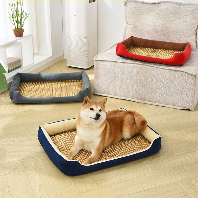 90x70cm Summer Dog's Bed Cat's Nest Net Pets Mat Small Medium Large Dogs Pet Ice Pad Puppy House Pet Supplies