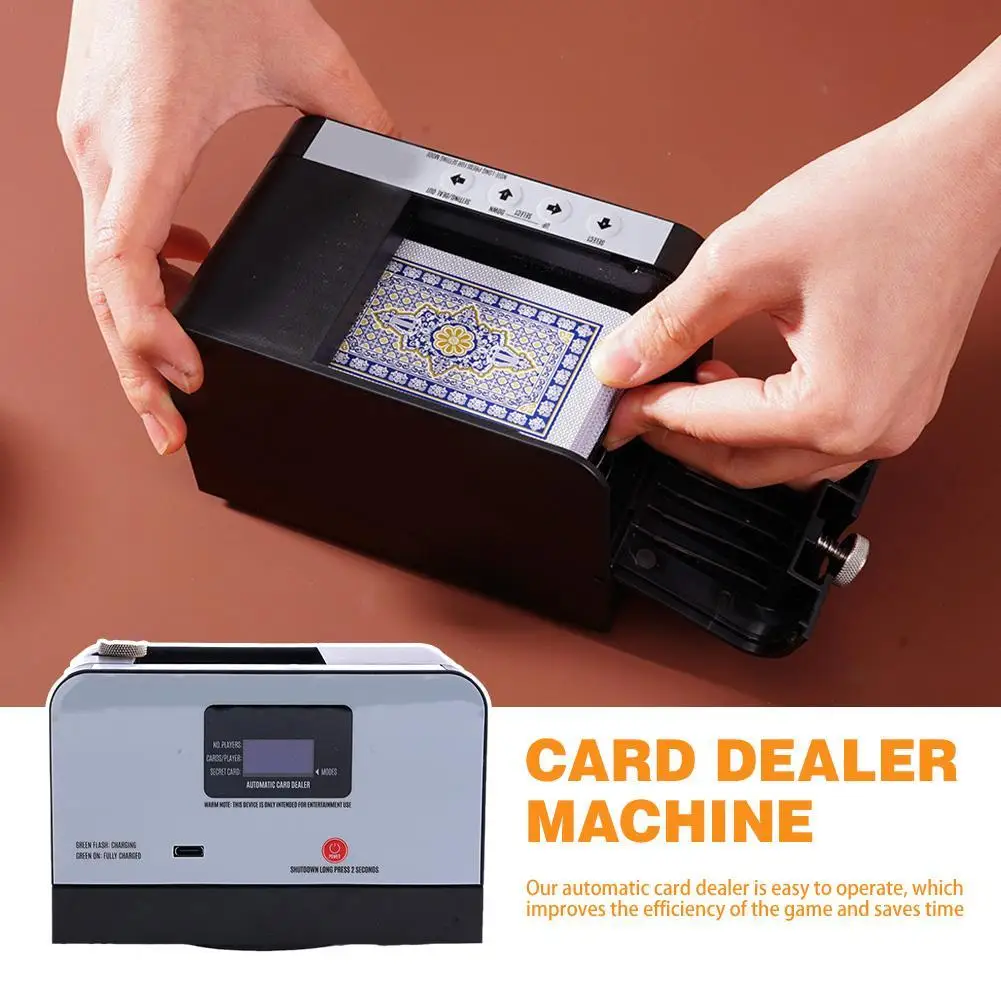 

Automatic Card Dealer Machine Playing Cards Electric Card Game Entertainment Wireless Poker Card Shuffler Distributor Dispenser