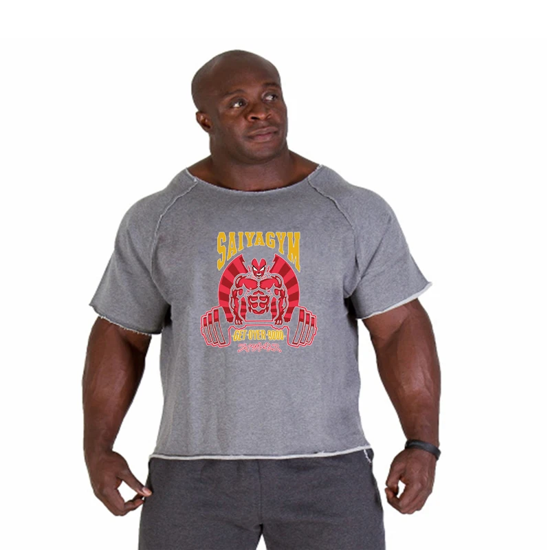 

Men Oversize T-shirts Gym Fitness Clothing Mens No Pain No Gain T Shirt For Male Bodybuilding Tshirts Loose Breathable Clothes