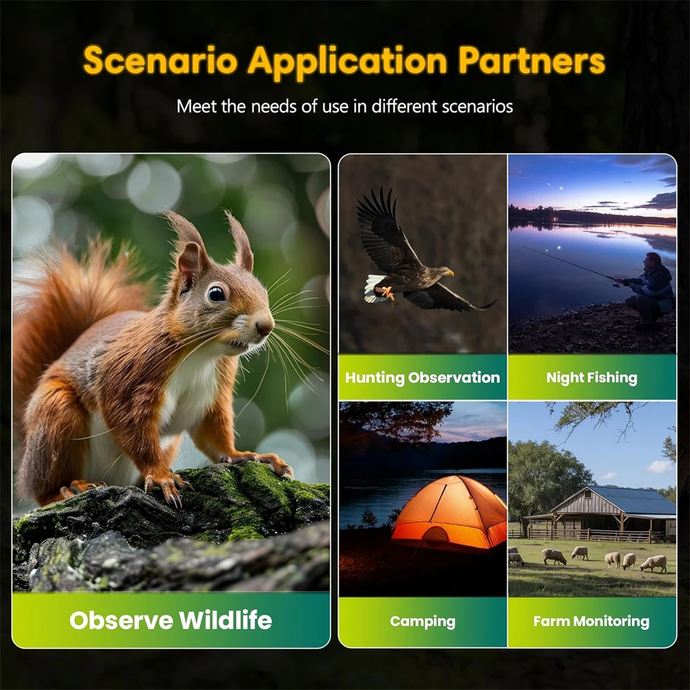 GTMEDIA N2 5X التكبير مناظير للرؤية الليلية HD صور فيديو سجل IR تلسكوب IP66 300M نظارات داكنة كاملة للصيد في الهواء الطلق #5