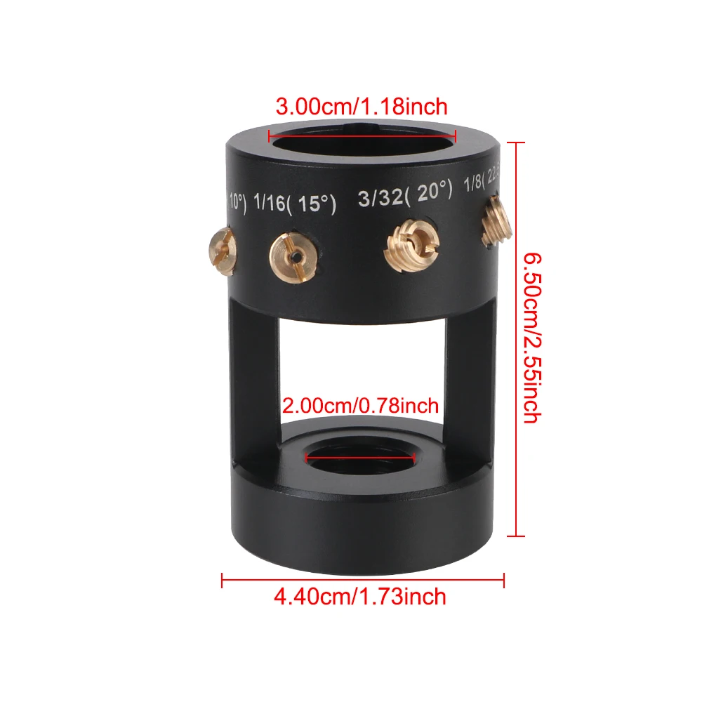 Tungsten Electrode Sharpener Grinder Head with Cut-Off Slots with 5x25mm Diamond Wheels TIG Welding Tool Multi-Angle 0.04"-1/8"