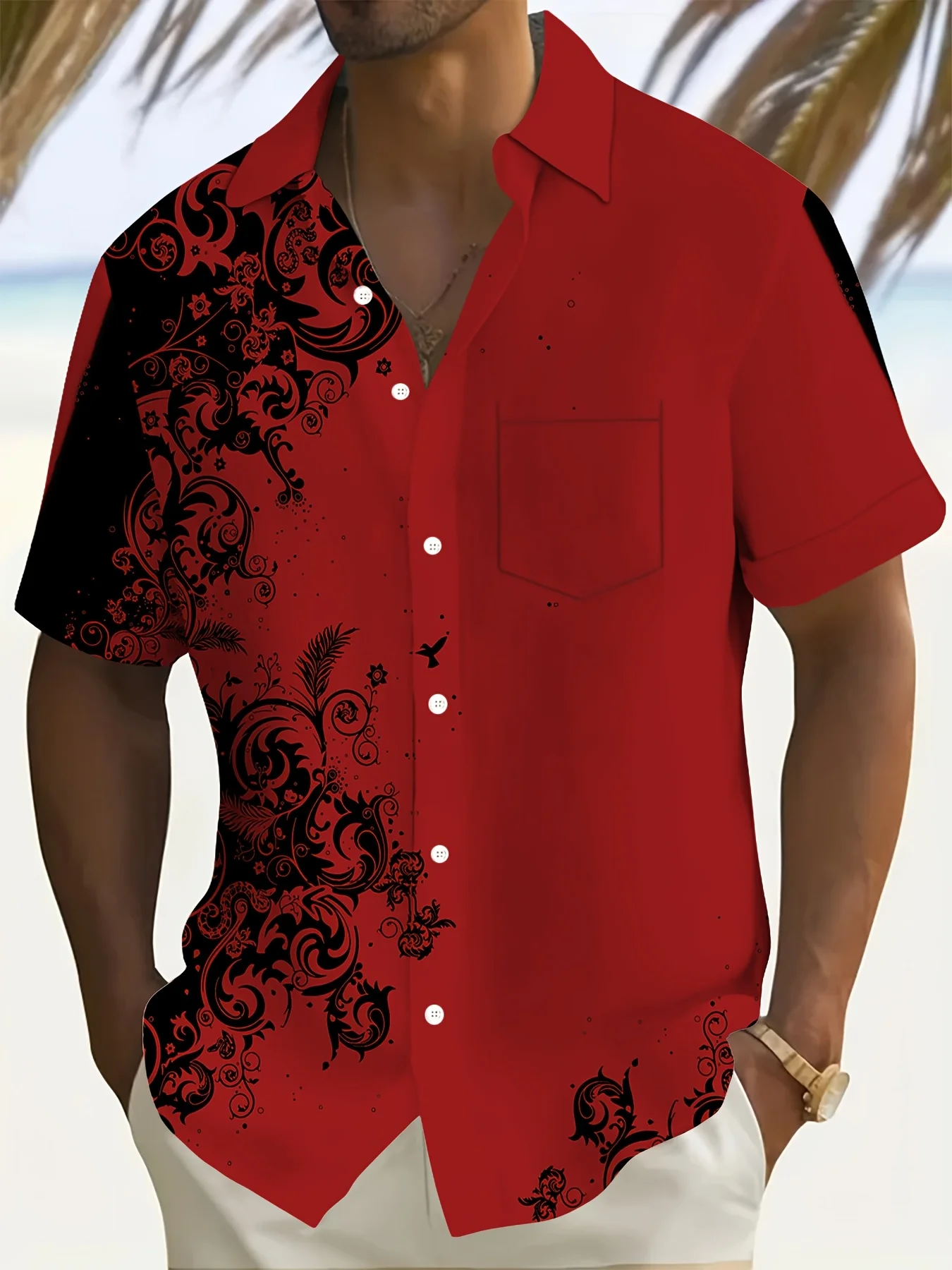 

2025 летняя новая мужская рубашка с короткими рукавами, легкая и повседневная мужская одежда для катания на роликовых коньках с 3D принтом