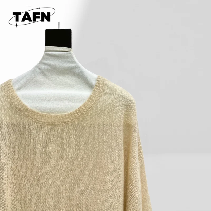 Pull en laine classique pour femmes, Design Simple et élégant pour vêtements d'hiver, pull en tricot de couleur unie tendance pour femmes, confortable AK0502