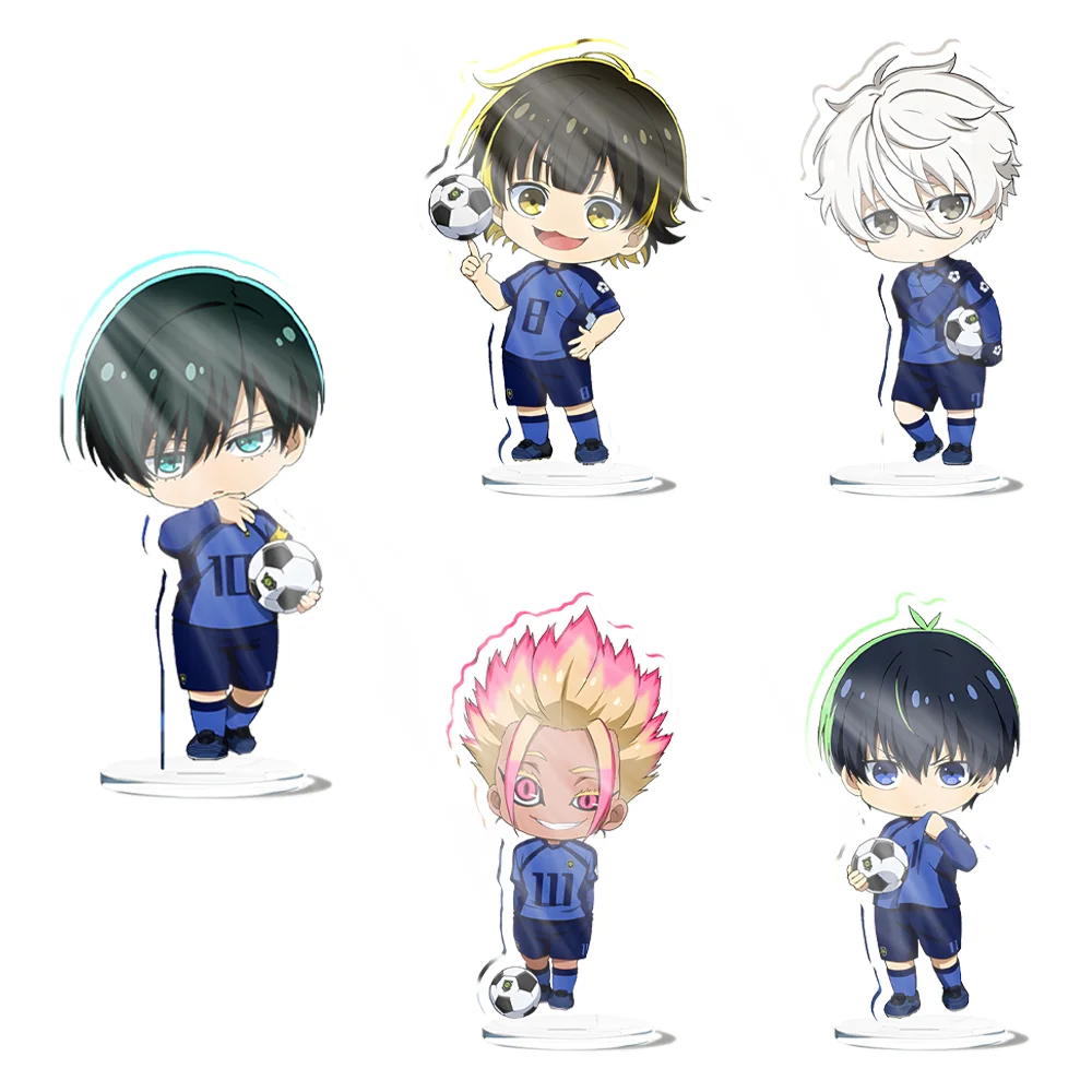 

Anime Blue Lock 10cm Acrylic Stand Yoichi Isagi Seishirou Nagi Meguru Bachira Ryuusei Shidou Cute Model Plate Desk Decor Gift