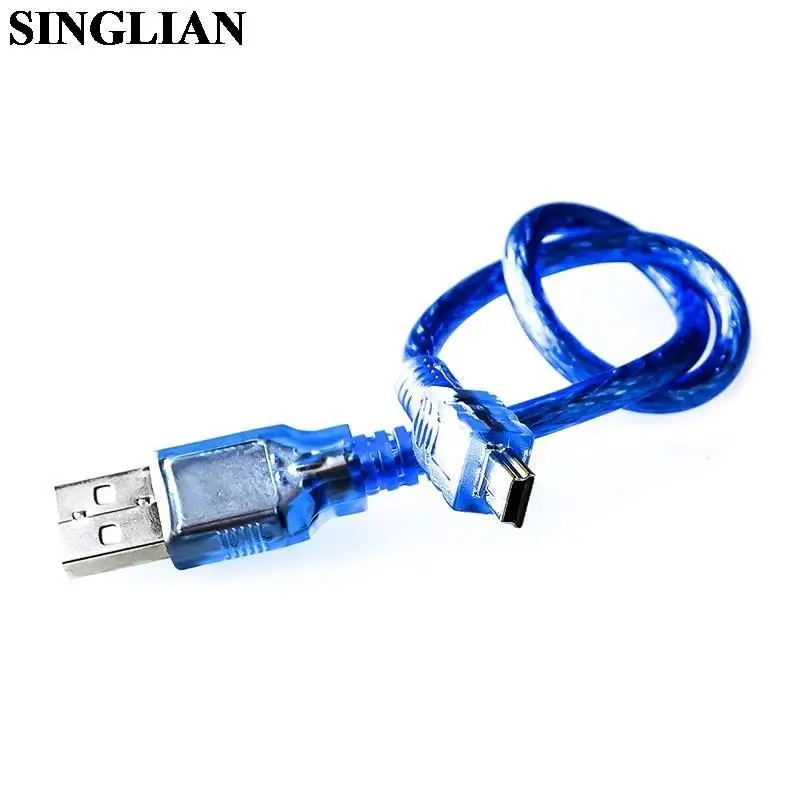 1pcs Square USB Printer Cable Micro Mini USB Data Cable Power Cord USB Extension Cable Length 30CM