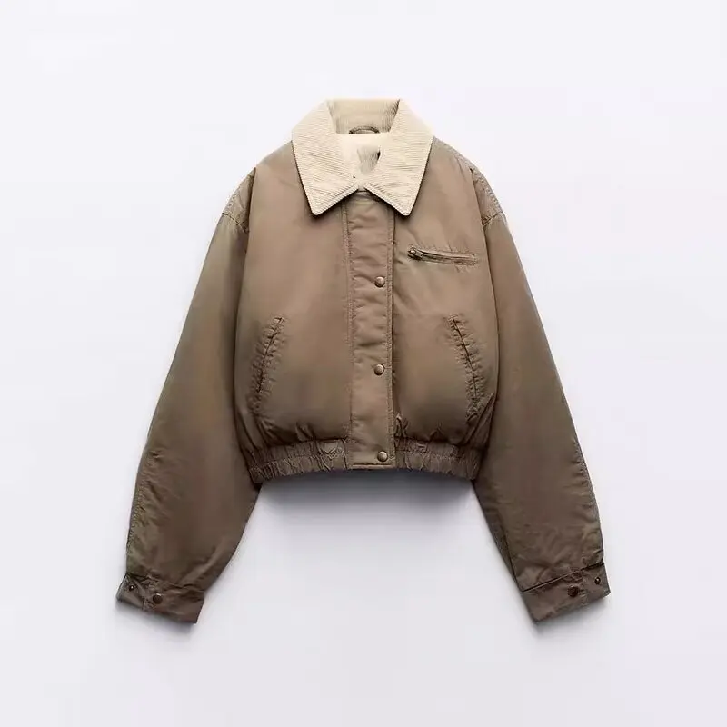 2025년 신상 여성 의류 스팟 마이야르는 면 재킷을 입습니다.
