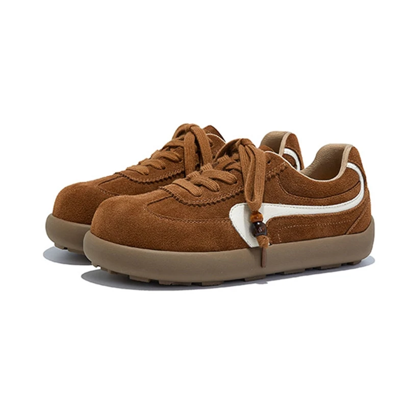 

AIYUQI Women's Sneakers 2025 New Round-toe Flat Casual Women Shoes Large Size Genuine Leather German Training Shoes Female