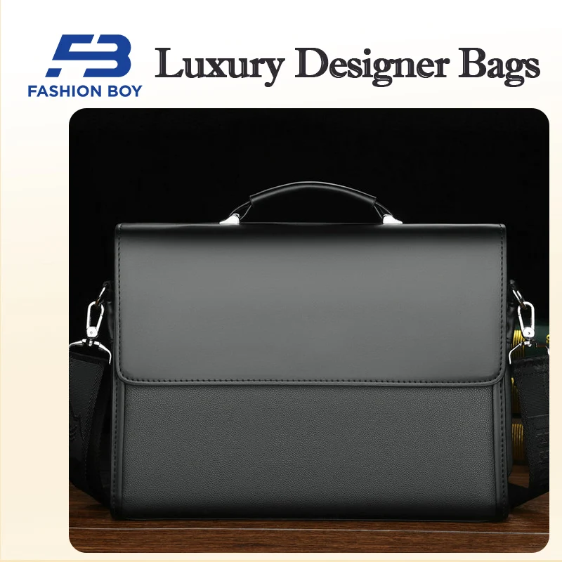 FASHION BOY Luxus Desgin Herren Handtasche 14-Zoll Laptop Business Aktentasche Herren Schulter Umhängetasche