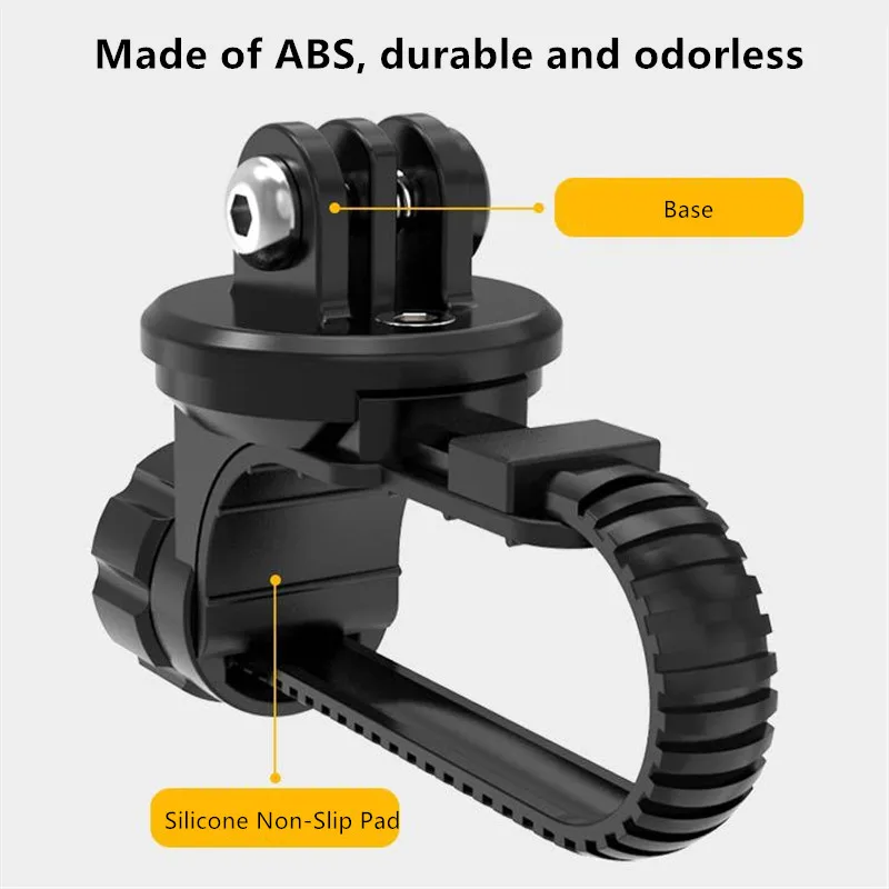 1Pcs Adjustable Bicycle Camera Bracket Road Bike Camera Mount Bracket Suitable for Round Tube/Flat Handlebars for Gopro
