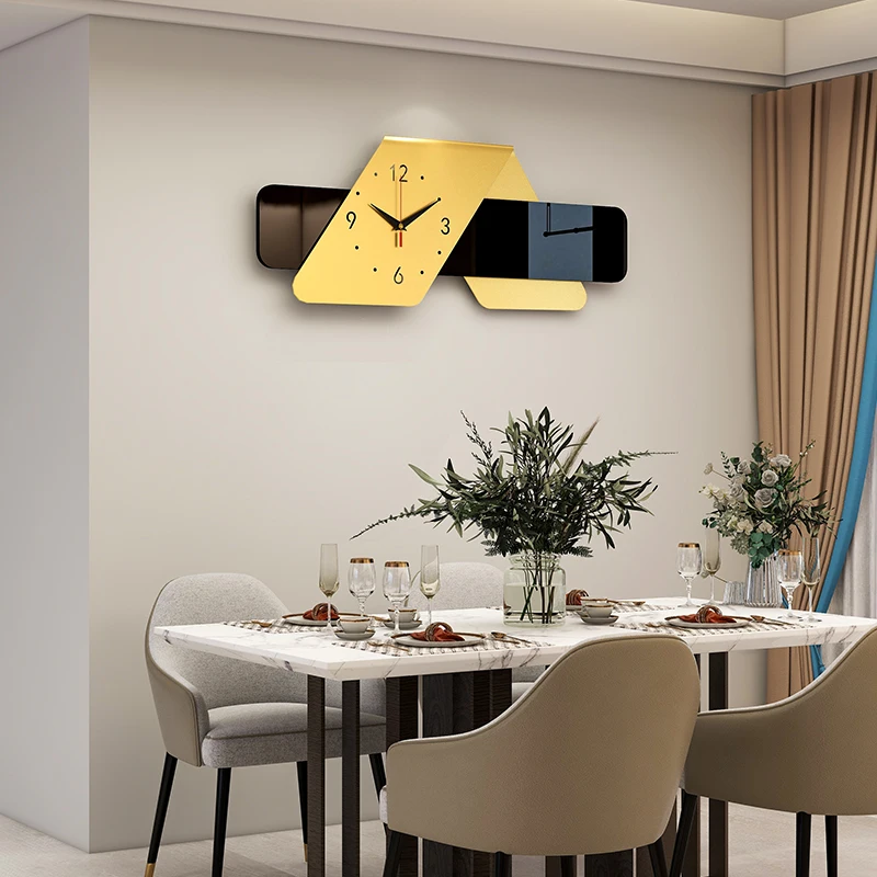 -*Quiet Vertical Wall Clock Youth Yellow Needles Office Bedroom Wall Clock Decor Aesthetic Design Horloges Murales Room Decorati