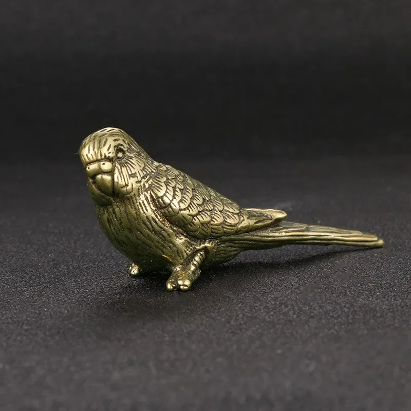 Old Solid Brass Magpie Ornaments Childlike Tea Pet Decorations Bird and Sparrow Handlebars Antique Handicrafts Decor Crafts