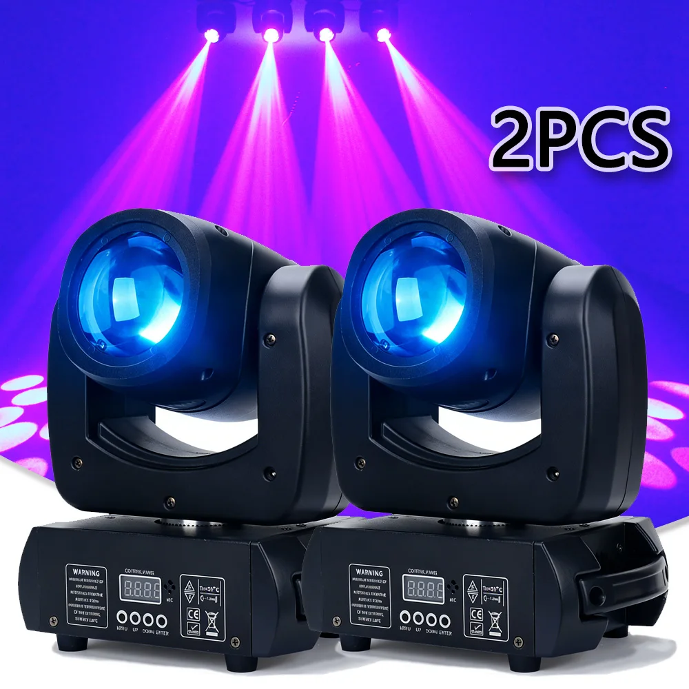 

2PCS/Set 100W Moving Head Stage Lights Beam Gobo Dazzling Effect DMX LED Spotlight For Club KTV Disco DJ Party