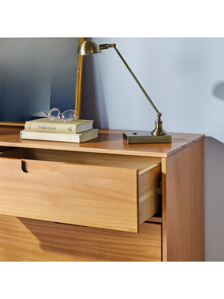 6-Drawer Solid Wood Caramel Dresser Made From Solid Pine Wood This Mid-century Chest Was Created for Durability