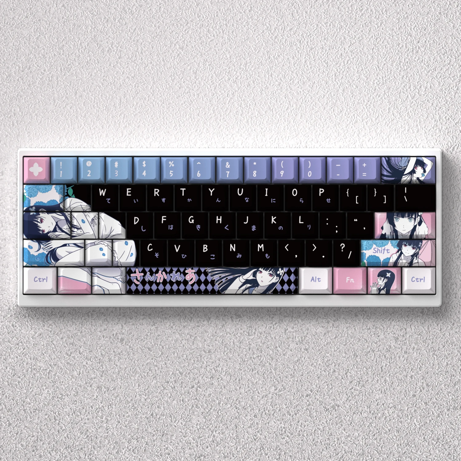 

73 Keys Sanka Rea Theme Keycaps Anime Key Cap PBT Cherry Profile Custom Keycap Mechanical Keyboard Made68 Mad68 Wooting 60