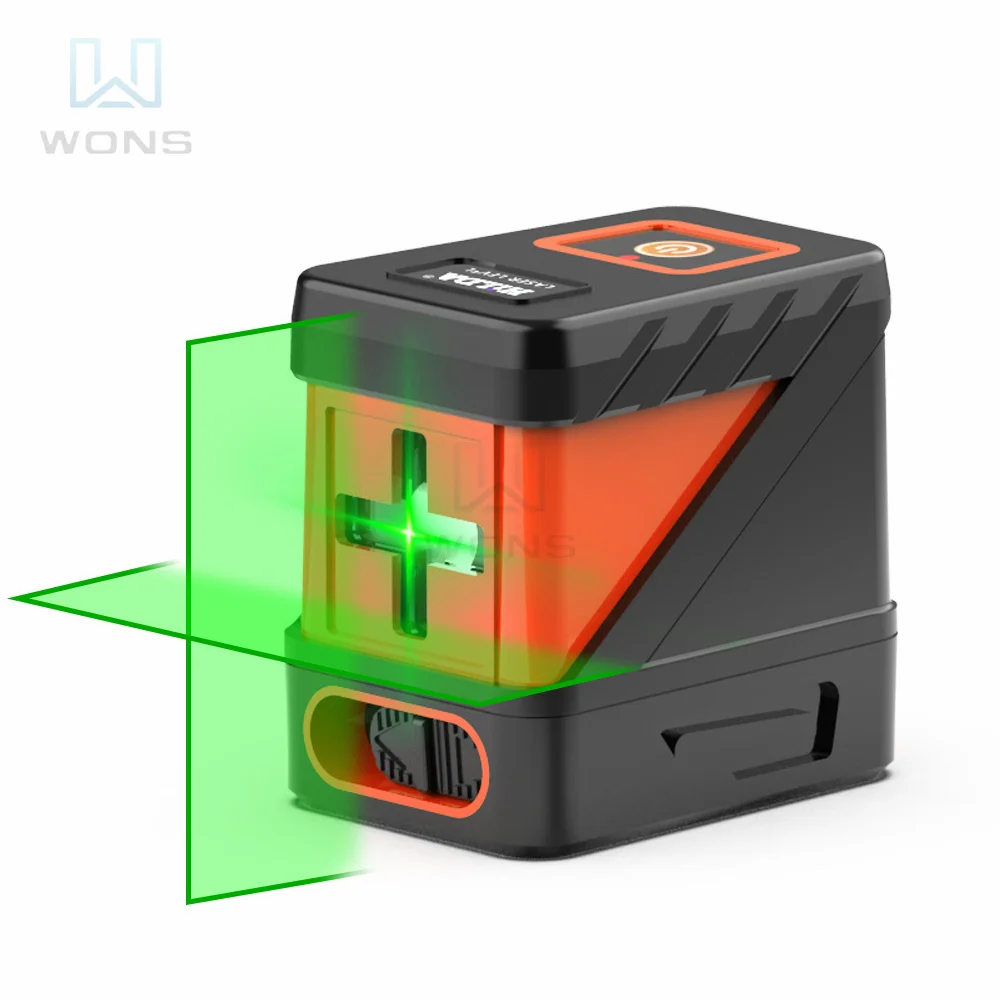 HILDA  2 Lines Mini Green Laser Level Meter Vertical & Horizontal Cross Line Super Powerful Laser Beam Line With Lithium Battery