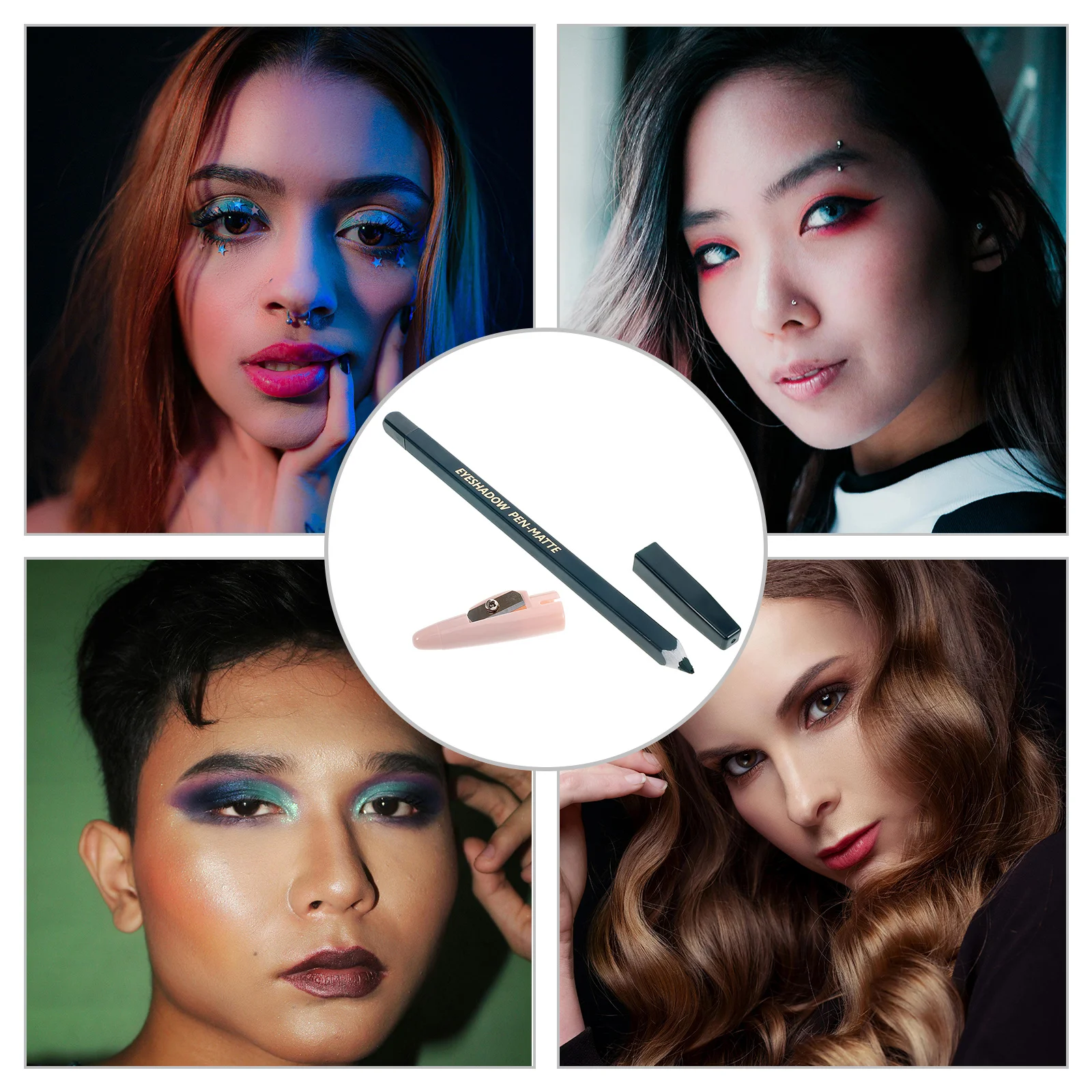 1Set Eyeshadow Stick Matte Finish Long-Lasting Wear for Any Occasion Easy Application Makeup Pen Portable Eye Shadow