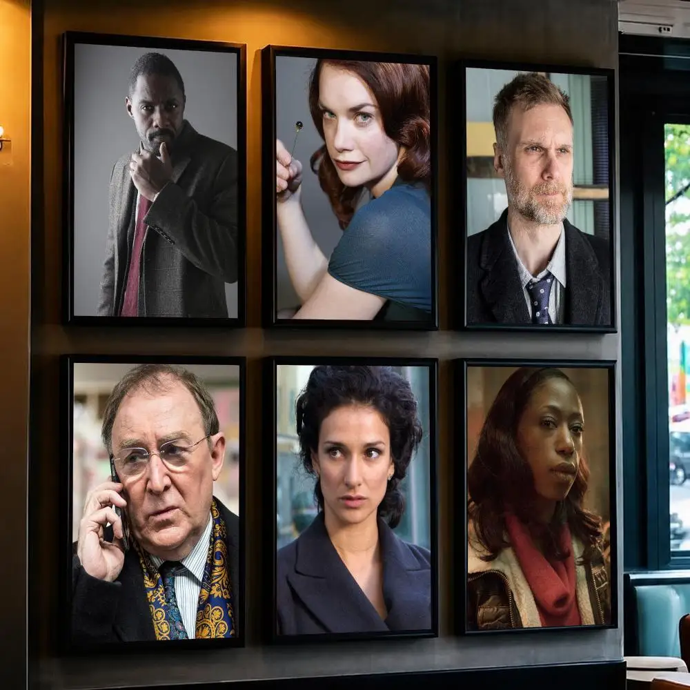 tv series L-Luther-R Poster Minimalist Wall Sticker for Cafe Office Bar Home Decor and Gift