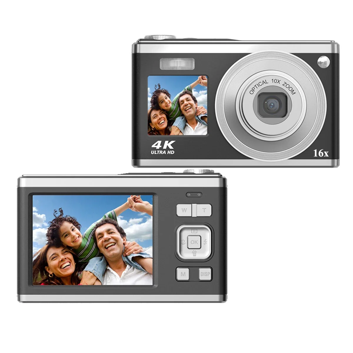 YYHC- 10x Optical Zoom Digital Camera 60 Mega Pixels Super 4k Home Use Portable Digital Compact Camera